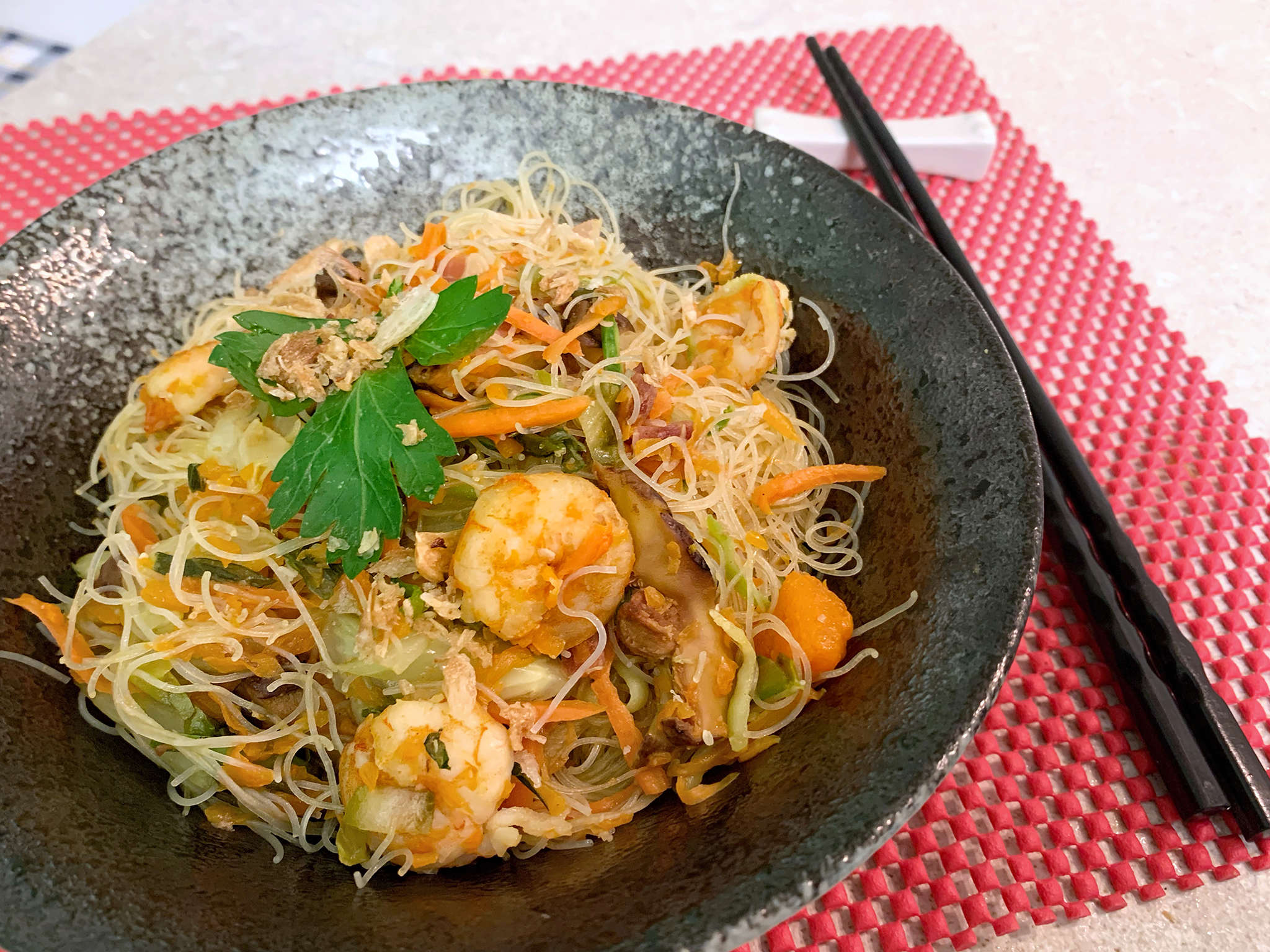 Spaghetti di Riso dOro con Zucca Taiwanese